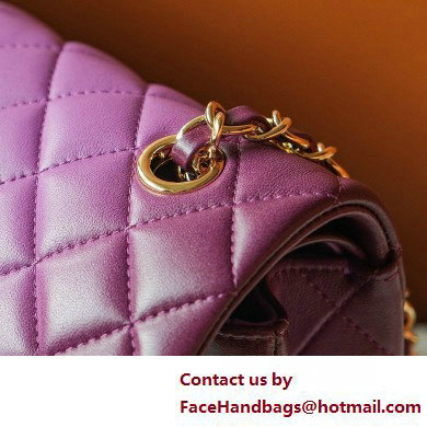 Chanel Gradient Lambskin  &  Gold-Tone Metal Classic Flap 11.12 Handbag A01112 Purple 2025